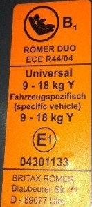Eksempel ECE godkendelse